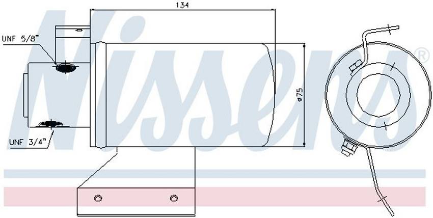 VW A/C Receiver Drier 95053 - Nissens